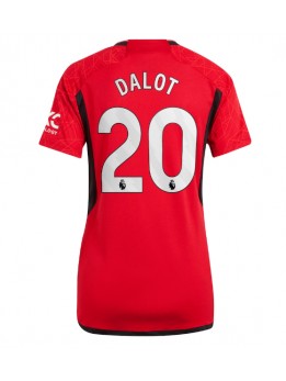 Manchester United Diogo Dalot #20 Heimtrikot für Frauen 2023-24 Kurzarm